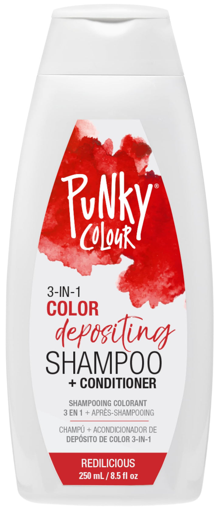 Punky Redilicious front bottle showing label and red shade benefit