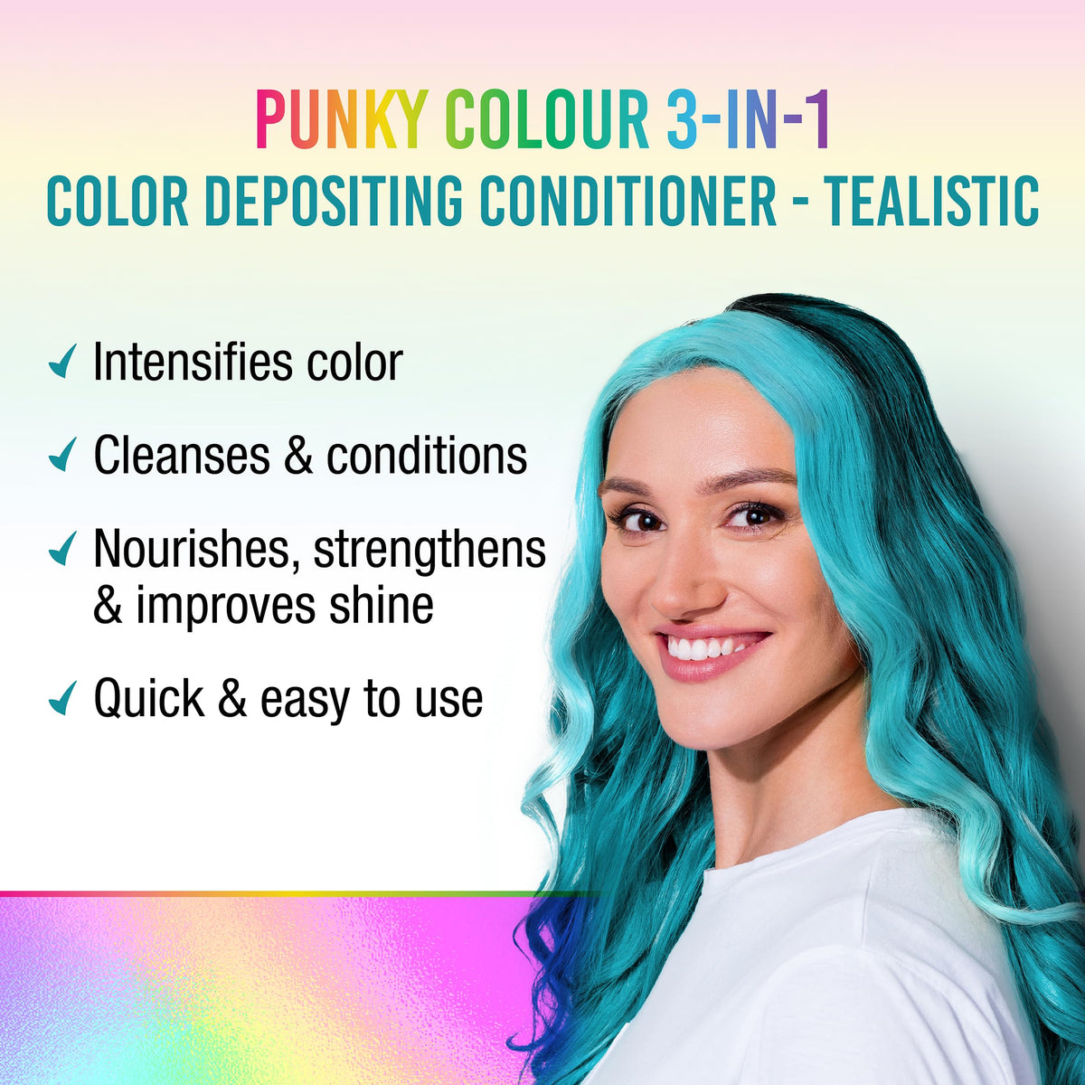 Punky Tealistic pump close-up highlighting dispenser and convenient single-step use