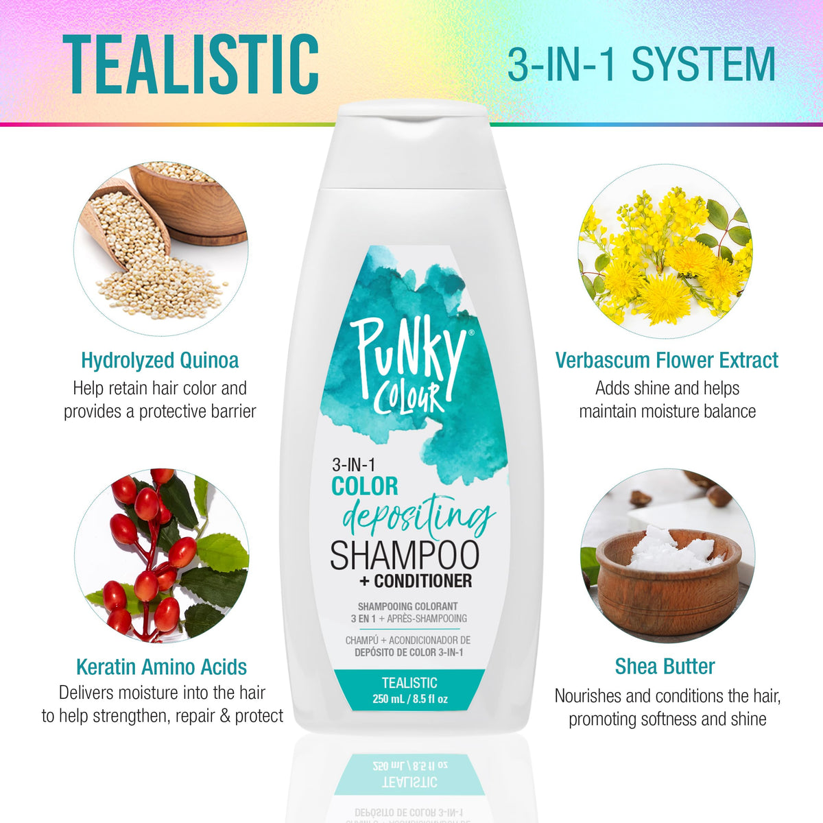 Punky Tealistic creamy lather texture showcasing pigment and conditioning balance