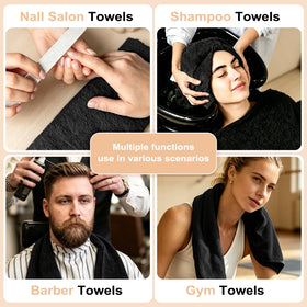 Puomue towels on spa station creating professional, low-lint presentation