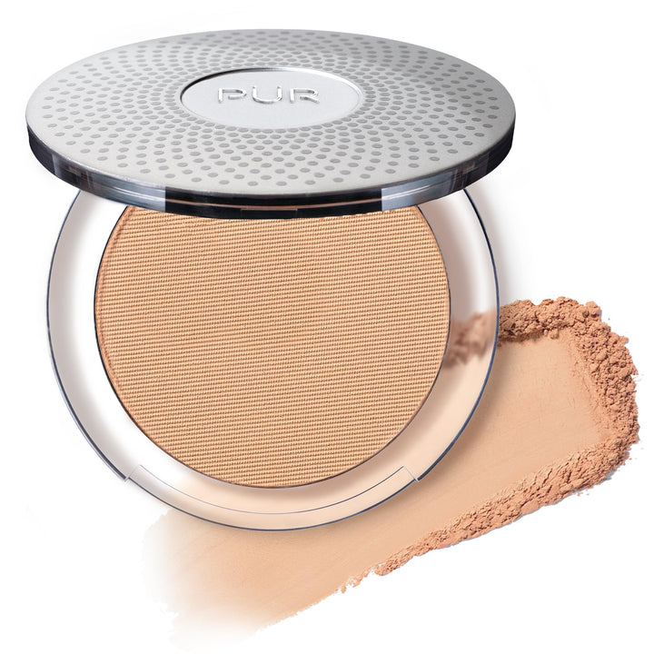 PÜR MINERALS compact front packaging showing all pans and mirror for quick touch-ups