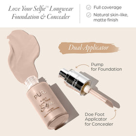 PÜR MINERALS doe-foot applicator close-up for precise concealing benefit
