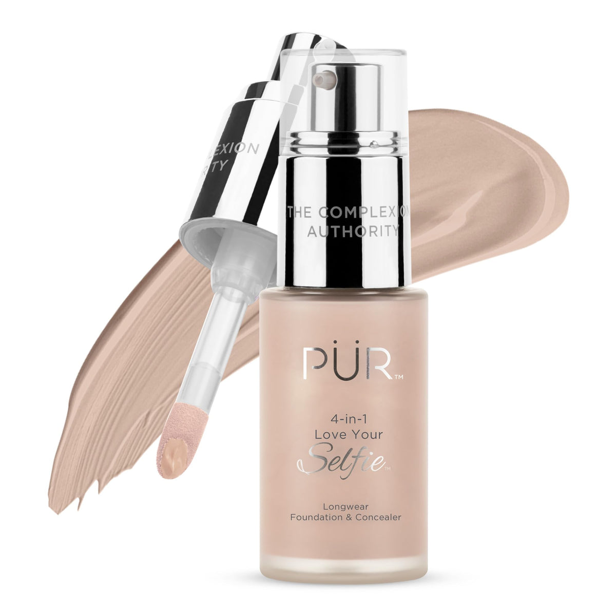PÜR MINERALS front packaging showing product name and dual applicator benefit