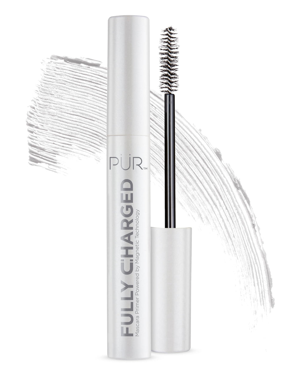 PÜR MINERALS front tube view showing travel-size primer and easy storage benefit