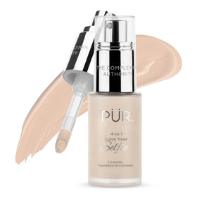 PÜR MINERALS front packaging showing sleek bottle and label for confident application