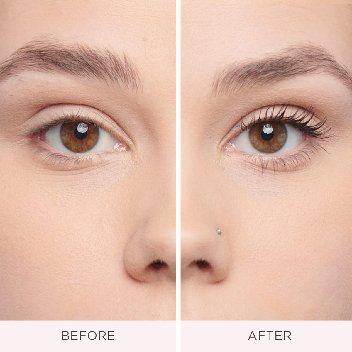PÜR MINERALS mascara swatch showing smooth texture and buildable coverage benefit