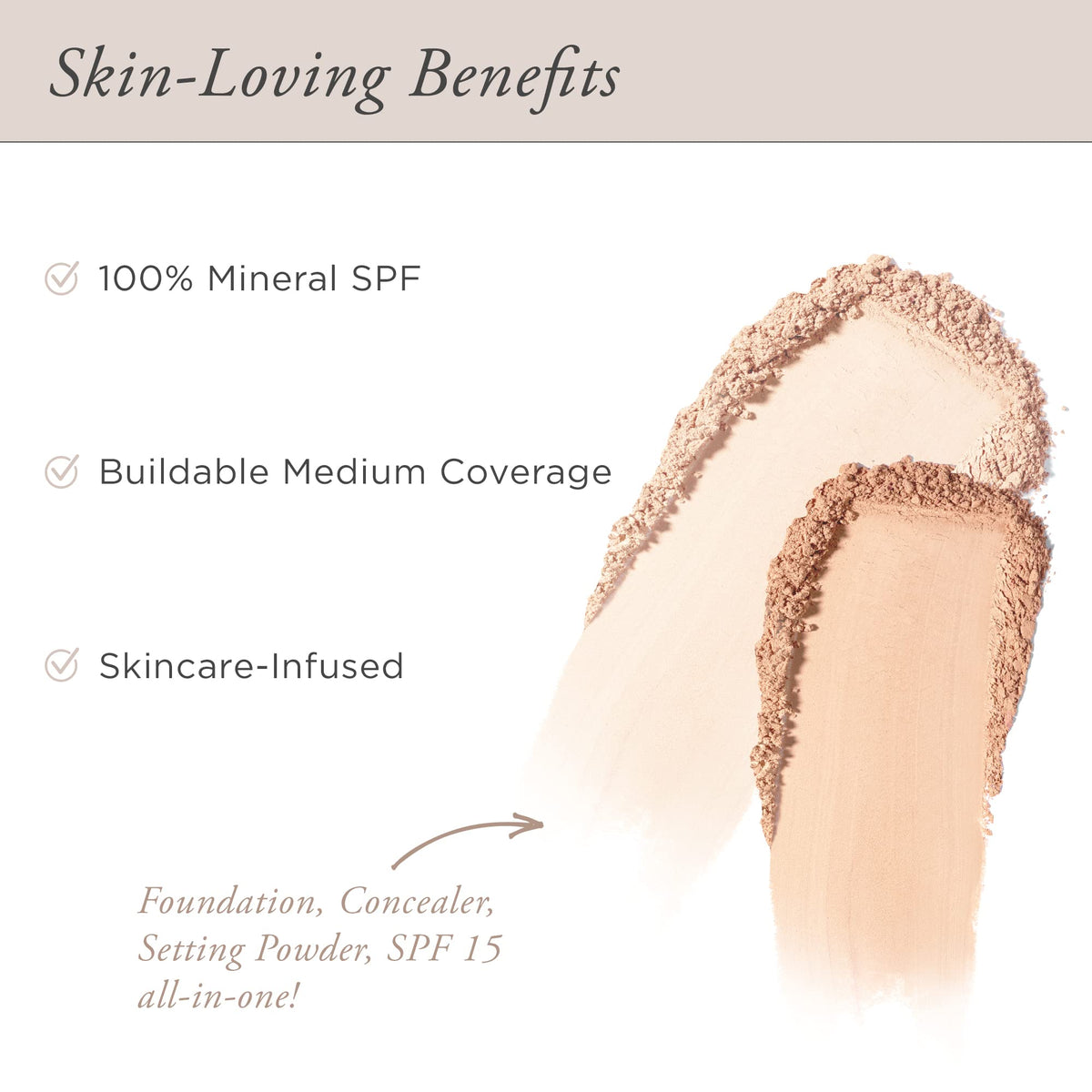 PÜR MINERALS open compact revealing pressed powder pan for smooth application benefit