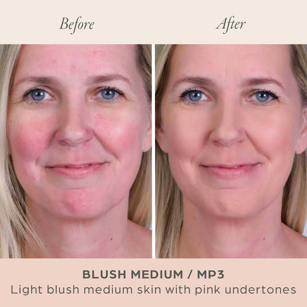 PÜR MINERALS pressed powder texture close-up illustrating fine, blendable finish