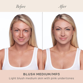 PÜR MINERALS pump dispenser detail for controlled, mess-free foundation release