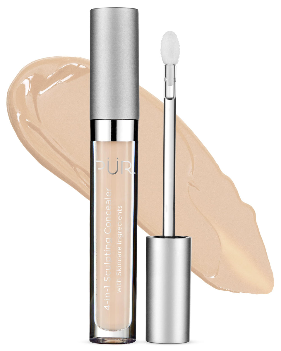 PÜR MINERALS front tube view showing shade LN6 Light Nude and compact design benefit