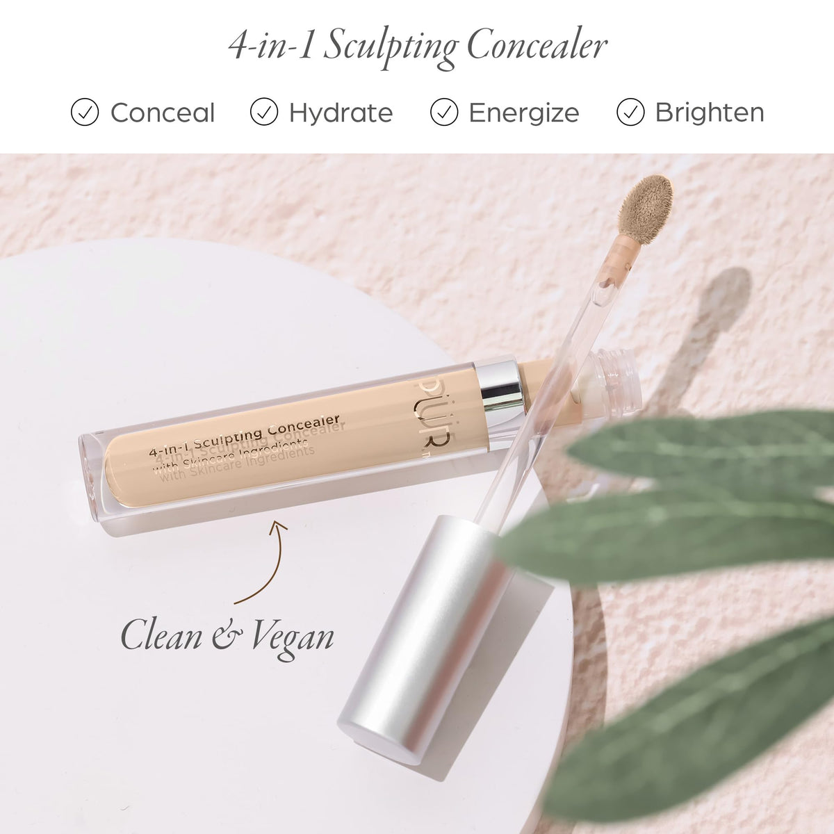 PÜR MINERALS push-up applicator exposed for precise spot application and travel convenience