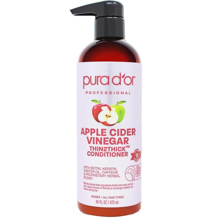 PURA D'OR front packaging showing 16 oz bottle and benefits