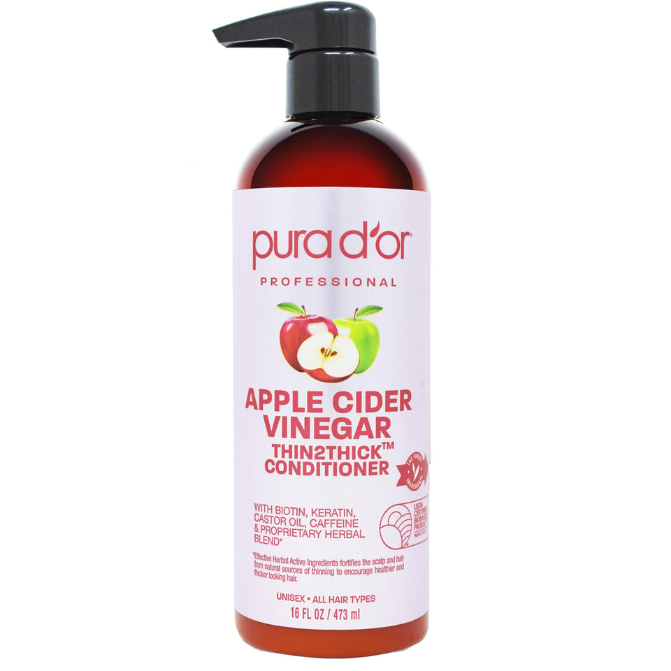 PURA D'OR front packaging showing 16 oz bottle and benefits