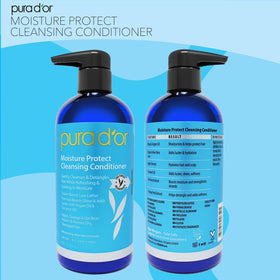PURA D'OR being applied to wet hair showing easy detangling