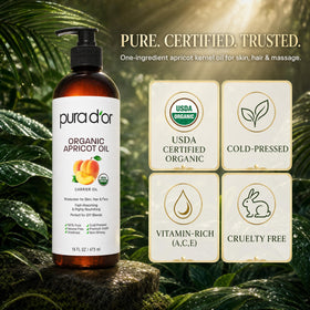PURA D'OR applying oil to hair ends to add shine and reduce split ends