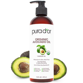 PURA D'OR front packaging showing clean label and organic seal benefit moisturizing clarity