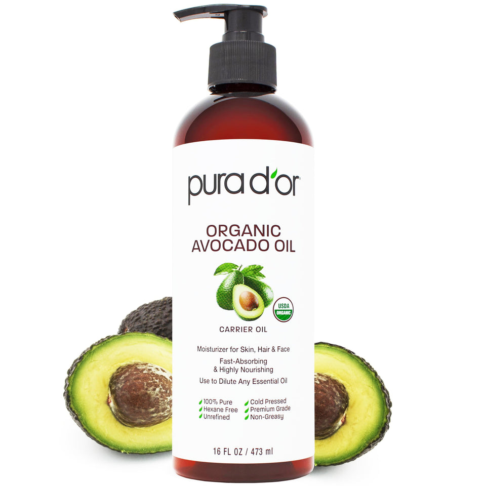 PURA D'OR front packaging showing clean label and organic seal benefit moisturizing clarity