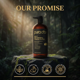 PURA D'OR beard wash demo on facial hair delivering softness and clarity