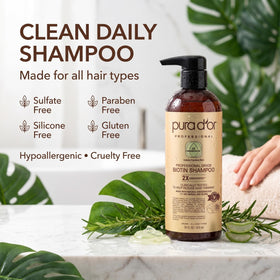 PURA D'OR botanical flatlay with nettle, pumpkin seed, black cumin seed oil
