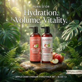 PURA D'OR conditioner cream texture close-up highlighting hydration benefit