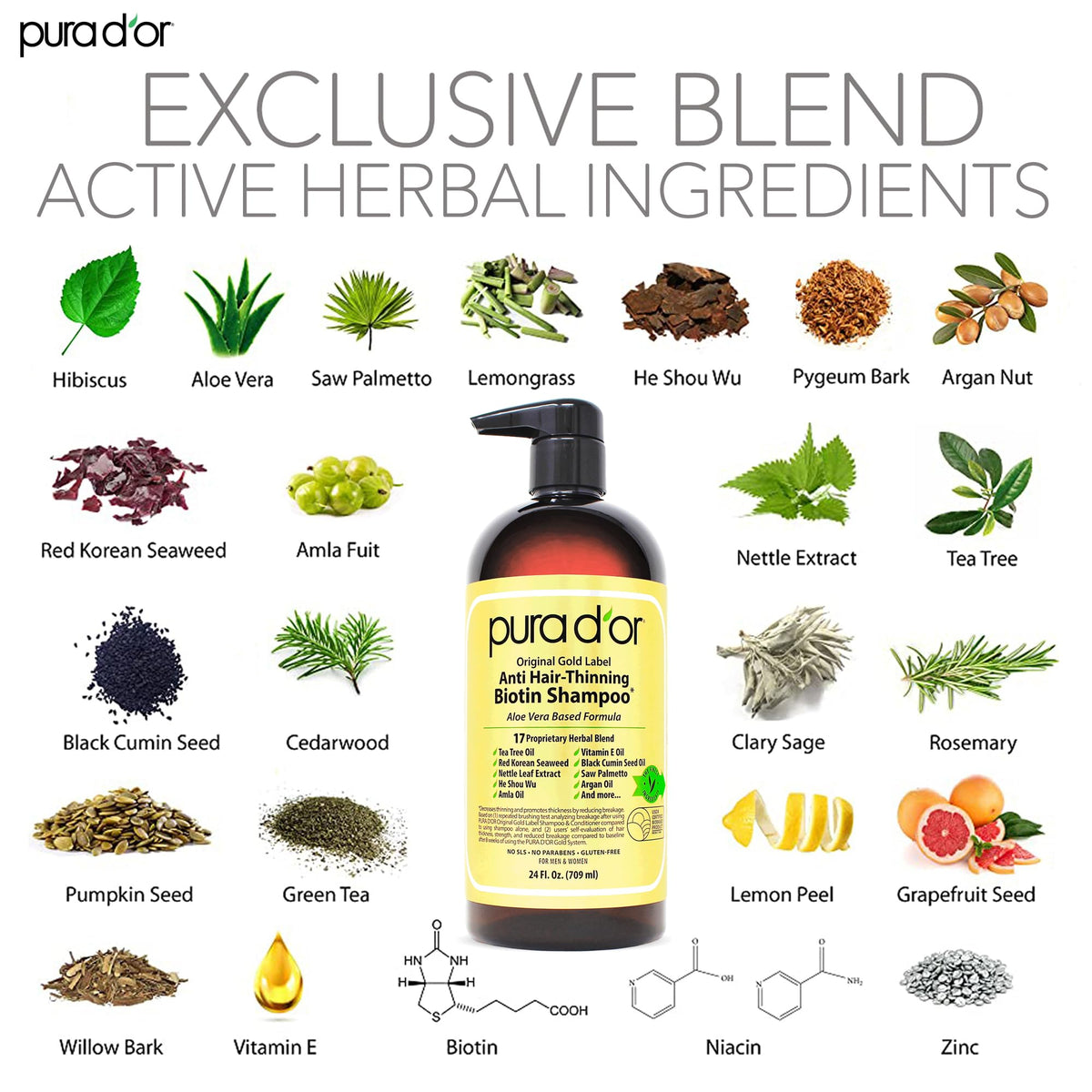 PURA D'OR conditioner cream texture showing deep moisturizing action