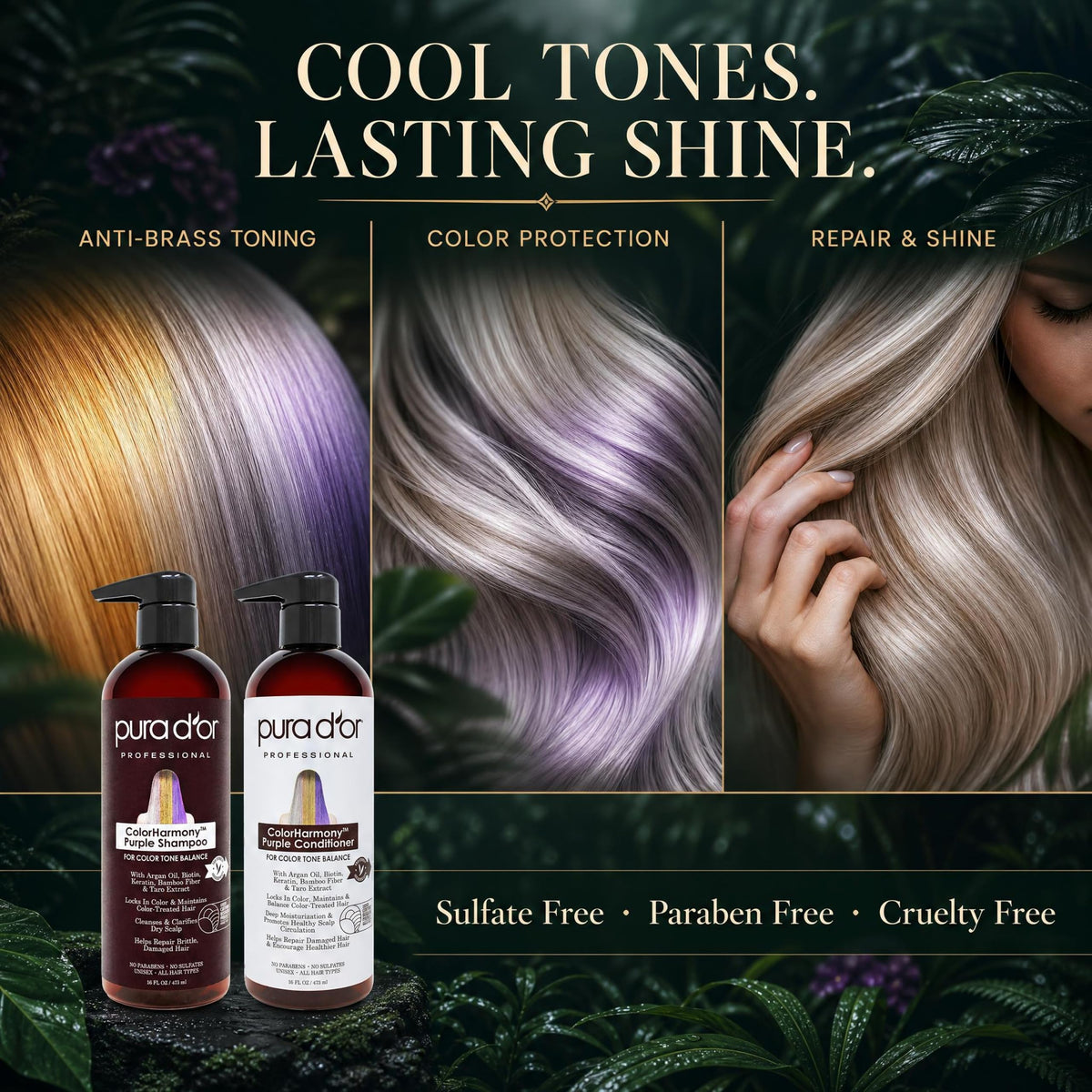 PURA D'OR conditioner cream texture highlighting rich hydration and smoothing
