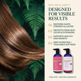 PURA D'OR conditioner creamy texture close-up showing deep moisturization
