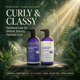 PURA D'OR shampoo pump close-up highlighting easy dispensing and control