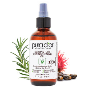 PURA D'OR front bottle showing product and size benefits