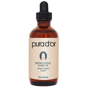 PURA D'OR front bottle showing label and dropper for easy application