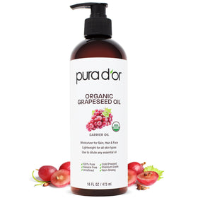 PURA D'OR front label showing organic certification and product benefits