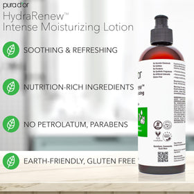 PURA D'OR ingredients label close-up displaying botanical and peptide blend for skin renewal