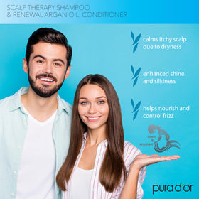 PURA D'OR ingredient label close-up highlighting plant-based formula benefit