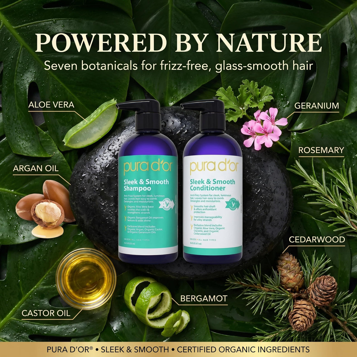 PURA D'OR shampoo lather texture demonstrating gentle foaming and effective cleanse