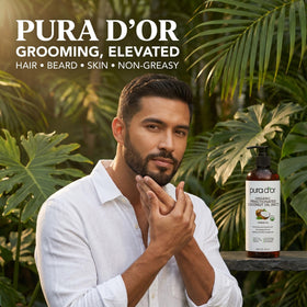 PURA D'OR back label close-up showing USDA Organic and ingredient clarity