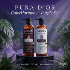 PURA D'OR shampoo lather close-up demonstrating gentle cleansing and tone control