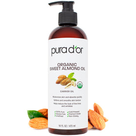 PURA D'OR front bottle showing label and 16 oz size for clean ingredient clarity