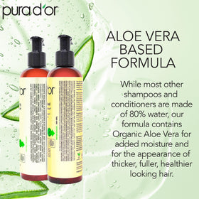 PURA D'OR shampoo lather on hand showing gentle cleansing