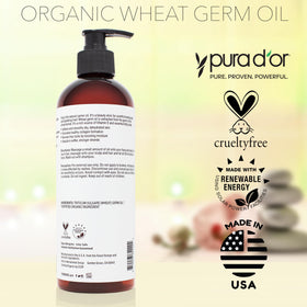 PURA D'OR label closeup highlighting USDA organic and cold-pressed benefit