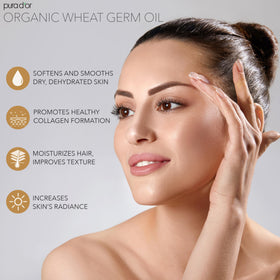 PURA D'OR oil pouring to show texture and moisturizing benefit