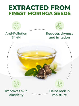 PURA VIDA MORINGA applied to hair ends demonstrating improved shine