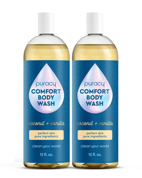 Puracy front packaging showing two 12 fl oz bottles and product benefits