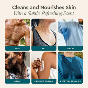 Puracy Comfort in shower scene illustrating gentle scent and moisturization