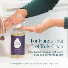 Puracy pump dispensing dense foam quickly for faster handwashing benefit