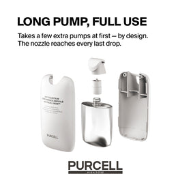 PURCELL after makeup refresh on model showing revived dewy finish benefit