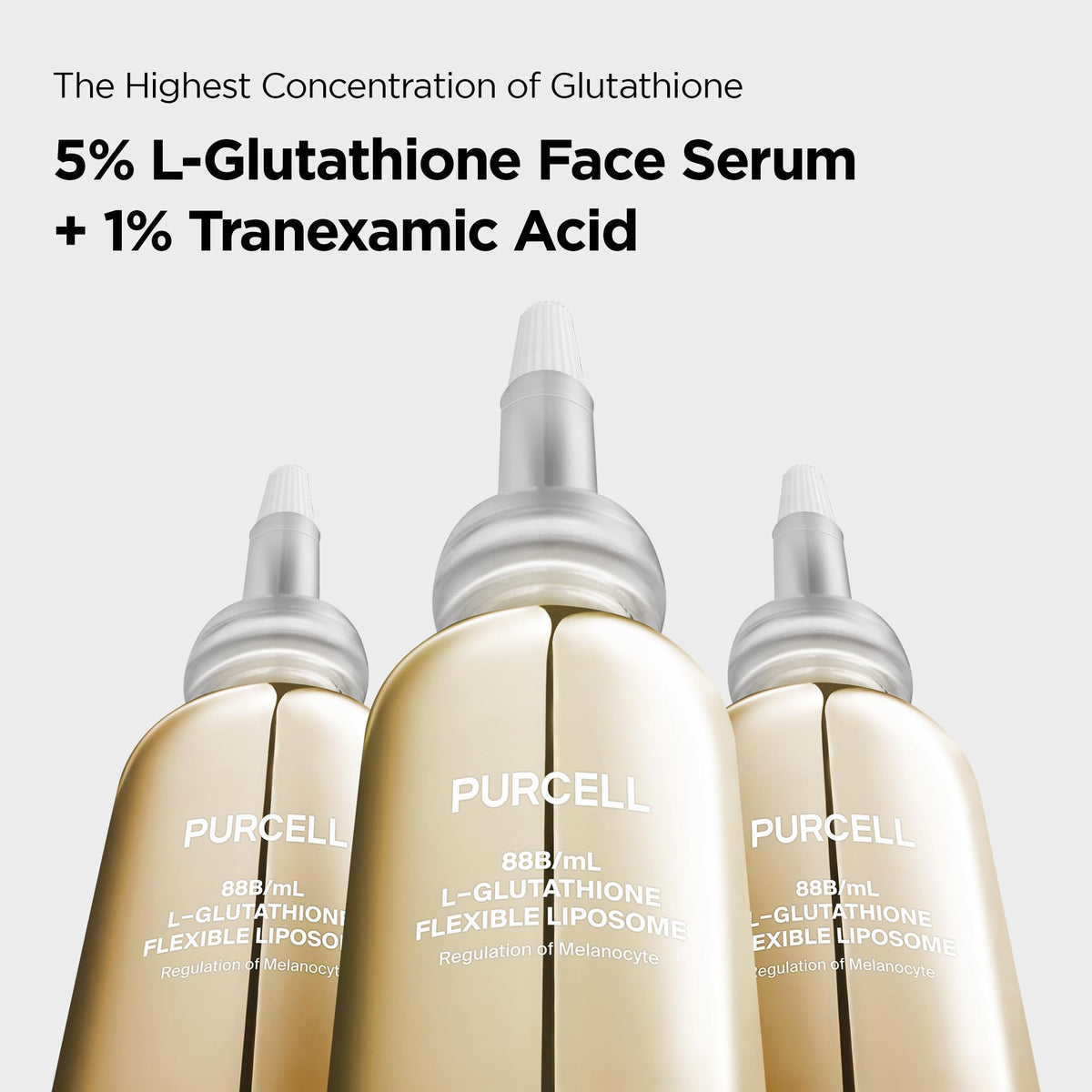 PURCELL dropper dispensing serum demonstrating smooth, fast-absorbing texture benefit