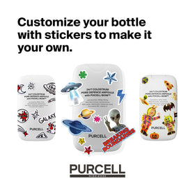 PURCELL lifestyle bag shot placed in purse for on-the-go hydration benefit
