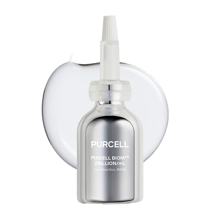 PURCELL Pixcell Biom front bottle showing compact 30ml design and clean label benefits