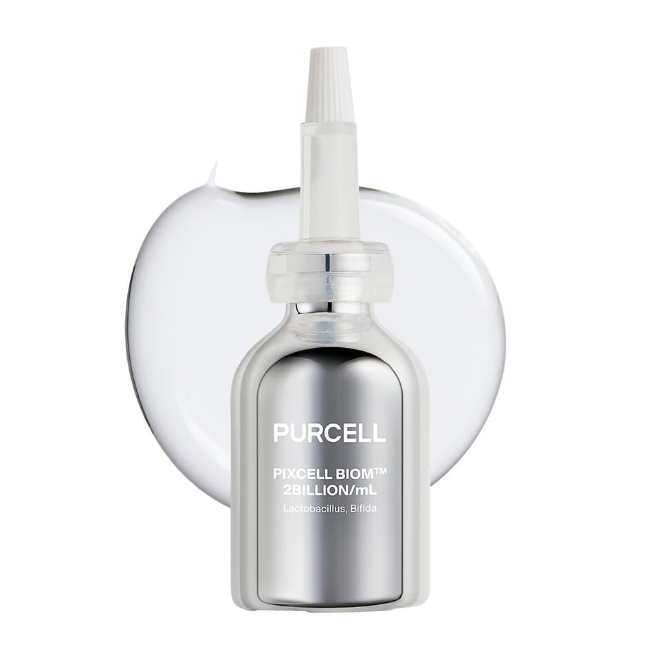 PURCELL Pixcell Biom front bottle showing compact 30ml design and clean label benefits