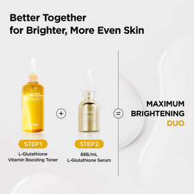 PURCELL serum beside makeup base to illustrate seamless layering under cosmetics benefit